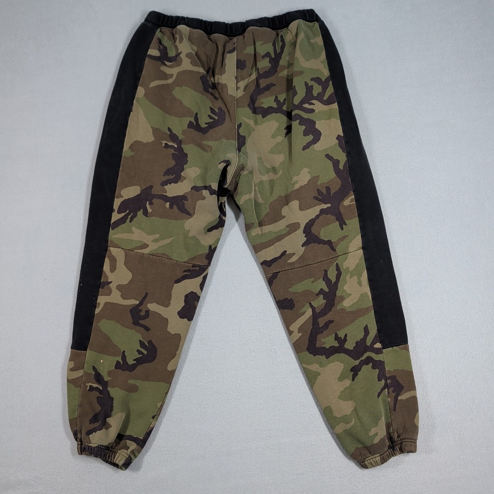 Jordan Sweatpants Mens L Green Camo Nike Air Jumpman Fleece Joggers Activewear - Picture 2 of 15